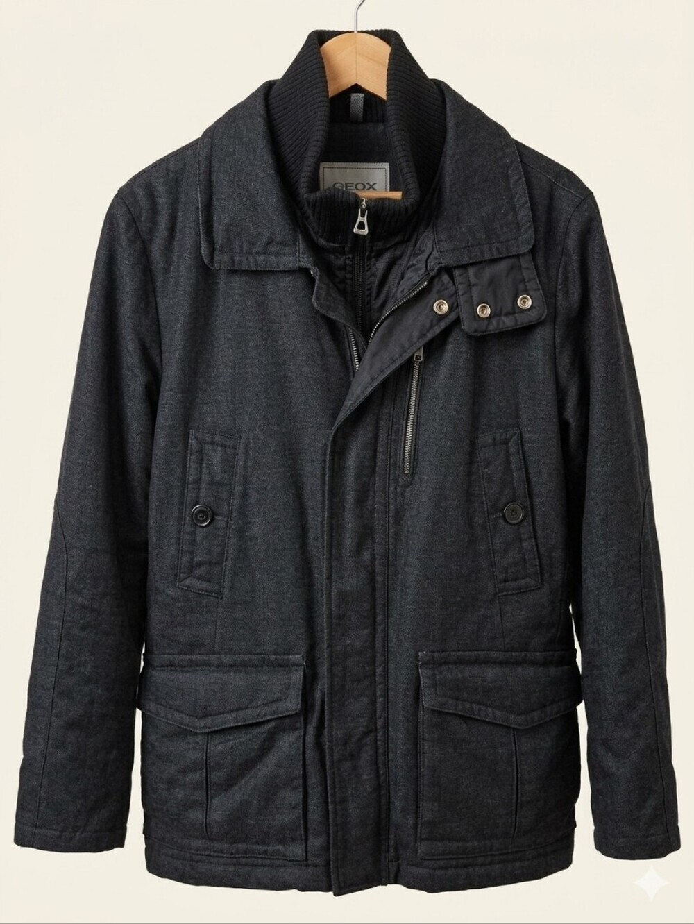 Geox Men's Dark Gray Field / Barn Jacket